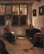 ELINGA, Pieter Janssens Reading Woman dg painting